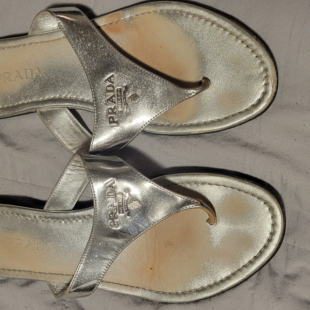 Prada Silver Women's Sandals